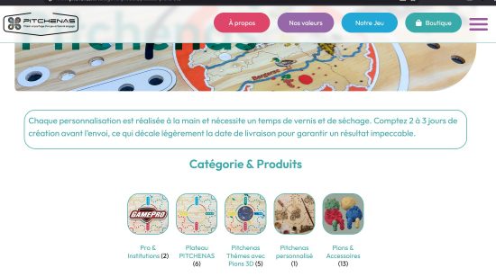 capture ecran site internet pitchenas.fr
